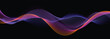 © Zohin - smooth neon sound wave on black background abstract flowing