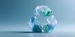 © Artificial South - A recycle symbol made out of plastic bags, emphasizing the concept of environmental conservation and waste reduction