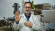 © Krakenimages.com - Elderly doctor in glasses taking an oath in an urban outdoor setting, wearing a white coat and stethoscope, expressing honesty and trust in a city park backdrop.
