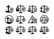 © Тимур Кунець - Faith vs Reason Icons. Christian faith and the science-religion debate. Icon set. Set Logo of Christian faith and the science-religion debate: Faith vs reason
