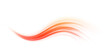 © Ole moda - Neon yellow light wave flows forward thin line in soft png filled with speed, orange motion. Air wind pushes the shape to twist while glowing particles twirl, form wide swirl.