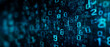 © Koplexs-Stock - Digital data stream with floating numbers and binary code in blue hues.