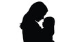 © PrimePixel Studio - Silhouette portrait captures the tender loving moment between a mother and her infant child