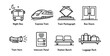 © Oksana Burka - Transportation line icons set