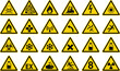 © Creative Vector - Industrial Safety Warning Signs Set Featuring Hazard Symbols Chemical Electrical Fire Radiation Biohazard And Workplace Risk Icons For Construction Factory Health And Safety Design