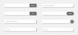© Yevhenii - Web search bar collection. Minimalist empty search bar UI design. Web browser search bar frames with buttons and a magnifier. Vector