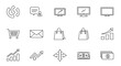 © Munami - A clean, modern, and minimalist vector icon set representing key business and finance concepts, including communication, shopping, devices, and financial growth, perfect for web and app design.