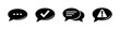 © 11ua - Communication and alert vector icons set: chat, check, message, warning signs