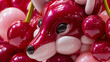 © Kristina - Close-up balloon fox made of glossy balloons, cherries and strawberries floating inside