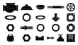 © SharpPath - Collection of Black and White Mechanical Engineering Parts and Components