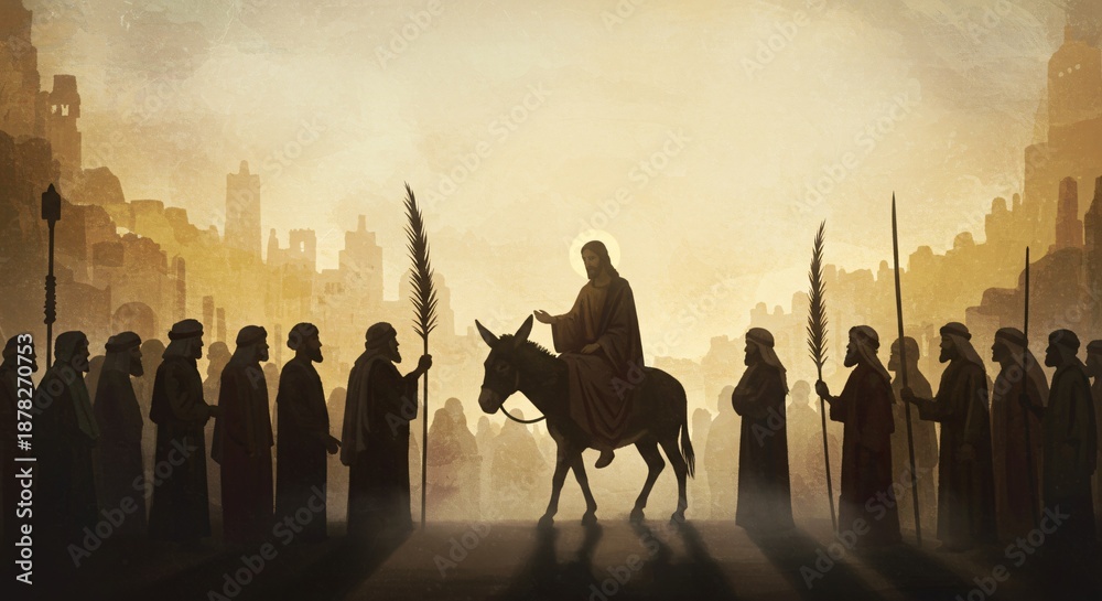 Jesus Christ’s Triumphal Entry into Jerusalem on Palm Sunday – Biblical ...