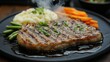 © zalfa_std98 - Grilled steak with mashed potatoes and vegetables (2)