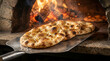 © EZD - Freshly baked Turkish pide bread, Homemade flatbread in stone oven, Traditional sesame bread with wood fire