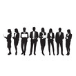 © Jobaira - business people,  Silhouettes of business people sitting, men and women