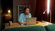 © Татьяна Епанешникова - Exhausted asian woman fell asleep work near laptop. Tired girl nap home desk. Sleepy female employee yawn. Lazy person sleep night. Online computer freelance overtime job. Late overwork Heavy schedule