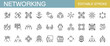 © Rico - ビジネスネットワーク　ネットワーキングに関するアイコンセット（線幅変更可能）