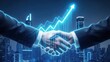 © MST Graphics - Business partnership and success with cityscape background