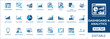 © FlatCore Studio - Dashboard and analytics icon set featuring data visualization, business charts, financial statistics, performance metrics, growth reports, area charts, and data monitoring symbols.