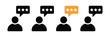 © AYAT - Customer Review Icons vector illustration of business clients, people group with 3 stars, satisfaction and rating concept on white background.