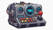 © Amalri - Retro futuristic control panel with buttons and joystick