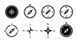 © nurjahan - Collection of diverse compass icons and symbols depicting cardinal directions
