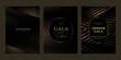 © JustPrint - Gala Invitation Templates for December 25, 2027  Elegant Black and Gold Design