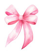 © Rawpixel.com - PNG Elegant pink watercolor bow illustration.