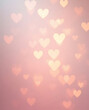 © desing25 - Soft focus pink heart shapes create a romantic bokeh background for valentines day celebrations and love themes
