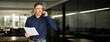 © insta_photos - Busy older business man hr manager of middle age making call in office. Mature senior businessman executive, lawyer or entrepreneur holding documents talking on the phone at work consulting client.