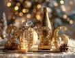 © Martinez - Golden 2026 New Years Eve Celebration with Champagne Bottle and Candle.