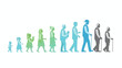 © Adina - Human Life Cycle Stages Represented by Silhouettes from Infancy to Old Age