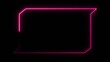 © My studio - Rectangular neon frame with bright magenta corners and edges on a dark Generate title without using the word 'Title:' before it. background