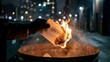 © SansWZ - Burning Secrets: An anonymous hand casts a confidential document into a fiery inferno, the flames consuming its hidden contents, reflecting themes of destruction and revelation.