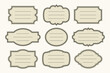 © Irina Avdeeva - A set of vintage labels with elegant frames. Classic blank tags with space for text and a decorative border. Retro tags for handcrafted branding, packaging, scrapbooking, and cooking.
