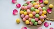 © Irfan - Joyful High-Key Flat Lay of Iranian Noghl Sugared Almonds for Festive Celebrations