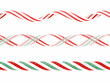 © Rupa - Colorful striped candies arranged in rows on a white background