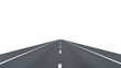 © MSTKHADIJA - Isolated 3d illustration of an empty asphalt highway with white lines on a white background representing a perspective path for travel and success