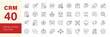 © Dear Lala - CRM icon set. Customer relationship management icon collection. Editable line icons. Vector illustration.