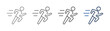 © sugiyati - outline icon set running with runner design