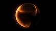 ©  Seamless Loop - Golden orange glowing plasma sphere, smooth flowing gradients, shimmering particle texture, deep black background, futuristic sci fi energy orb, warm luminous waves, abstract light form
