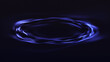 ©  Seamless Loop - Flowing dark blue wavy energy sphere with glowing edges and elegant digital swirl, minimal sci fi style for modern business futuristic tech design, cinematic digital aesthetic premium visual