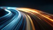 © elimicel - Abstract light trails on transparent