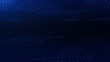 ©  Seamless Loop - Cybersecurity news background with deep blue tech tones, abstract navy cyberspace scene, distant dotted Earth map moving into the distance, close-up perspective of digital system board, modern