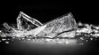 © Fajarstudio - Sharp glittering shards of broken glass lie scattered on a dark surface reflecting light