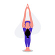 © dizaraj - Minimalist Illustration of a Woman Performing a Yoga Standing Forward Fold Pose