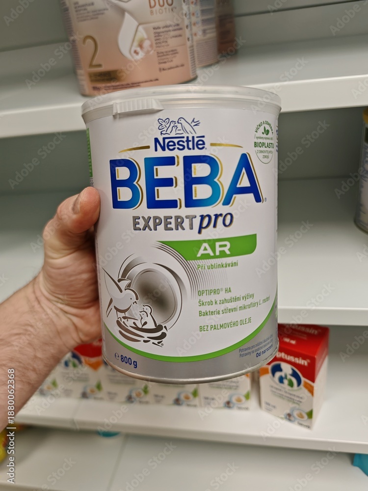 Prague,Czech Republic-14.01.2026: BEBA Expert Pro AR infant formula by ...