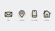 © MD - icons for mail location cell phone and address