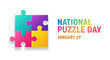 © Arfan - Vibrant puzzle pieces celebrate National Puzzle Day on January 29