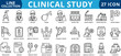 © Bagusicon - Clinical study icon set outline style icon set collection vector illustration