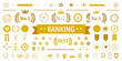 © Ganesh - Golden ranking badges crowns and stars a collection of achievement icons